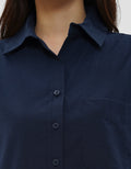 CONNEXION POPLIN KEMEJA OVERSIZE WANITA
