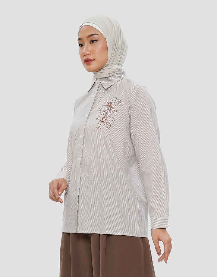 ANNISA FLOWER KEMEJA LENGAN PANJANG WANITA