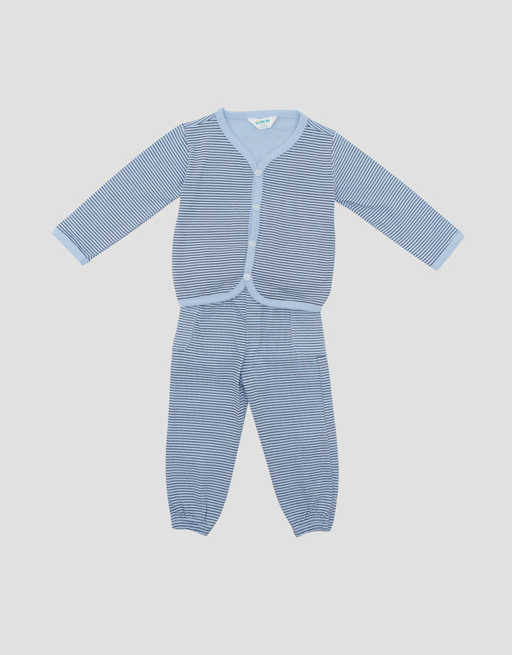 LITTLE M STRIPES PAKAIAN SETELAN BAYI