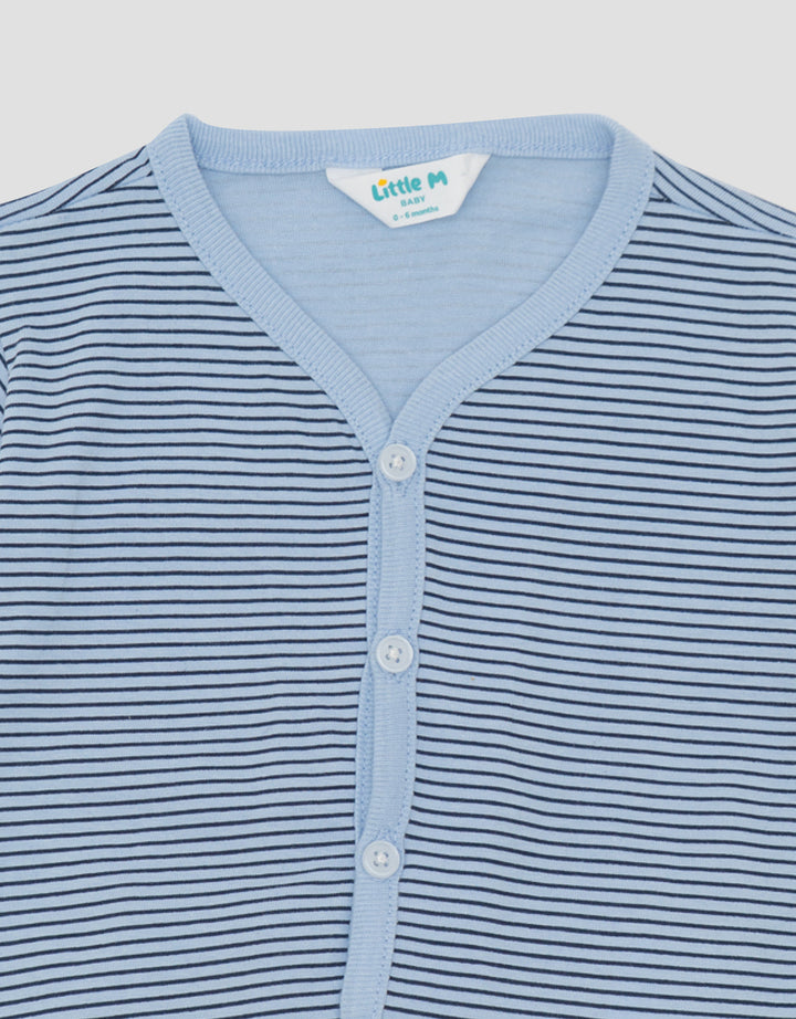 LITTLE M STRIPES PAKAIAN SETELAN BAYI