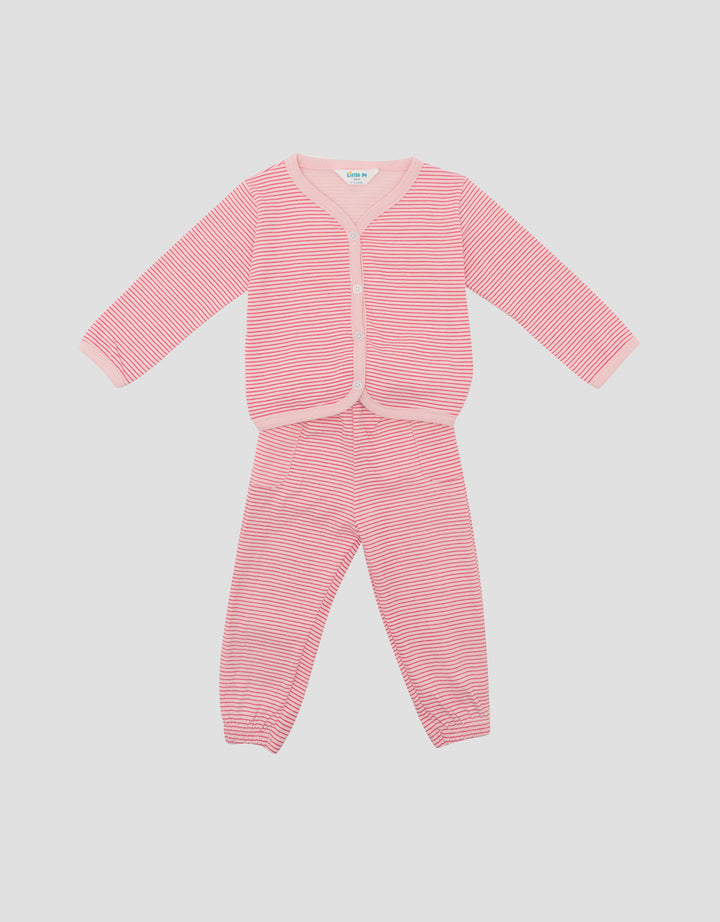 LITTLE M STRIPES PAKAIAN SETELAN BAYI