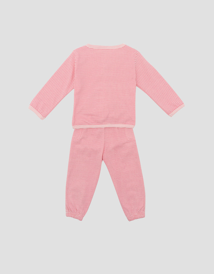LITTLE M STRIPES PAKAIAN SETELAN BAYI