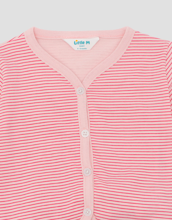 LITTLE M STRIPES PAKAIAN SETELAN BAYI