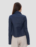 NEVADA STRETCH ZIPPER KEMEJA JEANS WANITA