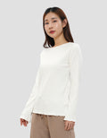 CONNEXION RIB LETTUCE KAOS LENGAN PANJANG WANITA