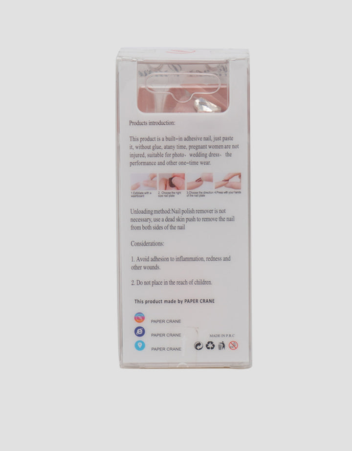 MXM NAIL STICKERS KUKU PALSU ISI 24 LONG ALMOND WANITA