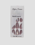 MXM NAIL STICKERS KUKU PALSU ISI 24 LONG ALMOND WANITA