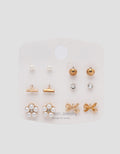 MXM JEWELLERY GIWANG SET MOTIF MIX WITH GOLD WANITA