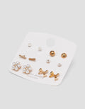 MXM JEWELLERY GIWANG SET MOTIF MIX WITH GOLD WANITA