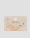 MXM JEWELLERY GIWANG SET MOTIF MIX WITH GOLD WANITA