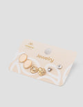 MXM JEWELLERY GIWANG SET MOTIF MIX WITH GOLD WANITA