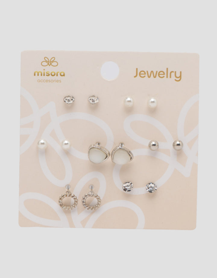 MXM JEWELLERY GIWANG SET MOTIF MIX WITH GOLD WANITA