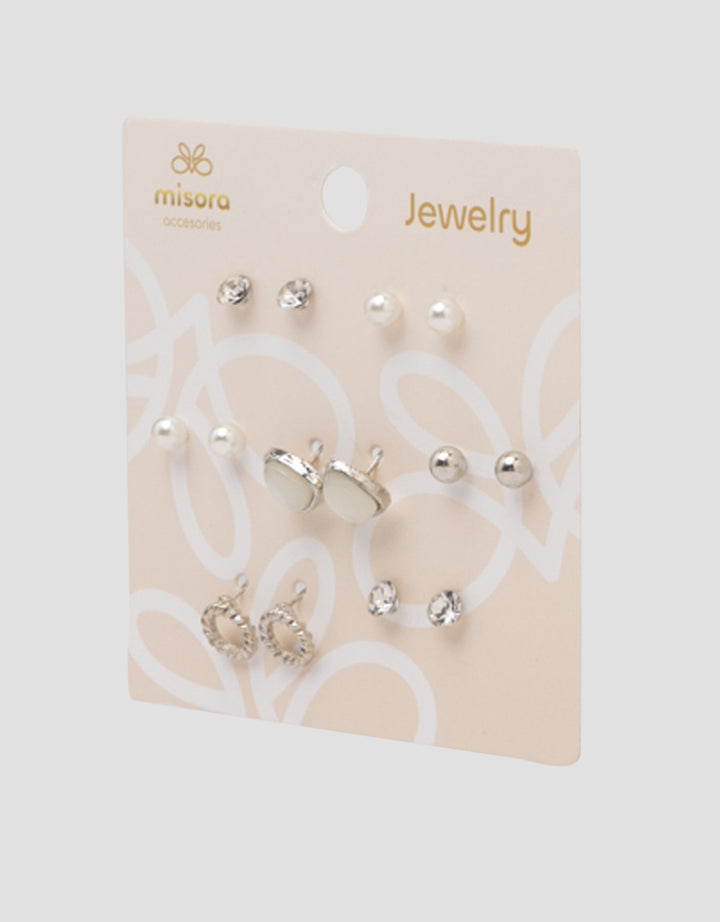 MXM JEWELLERY GIWANG SET MOTIF MIX WITH GOLD WANITA