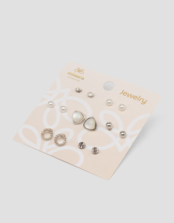 MXM JEWELLERY GIWANG SET MOTIF MIX WITH GOLD WANITA