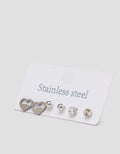 MXM JEWELLERY GIWANG SET 3 IN 1 SILVER MIX WANITA