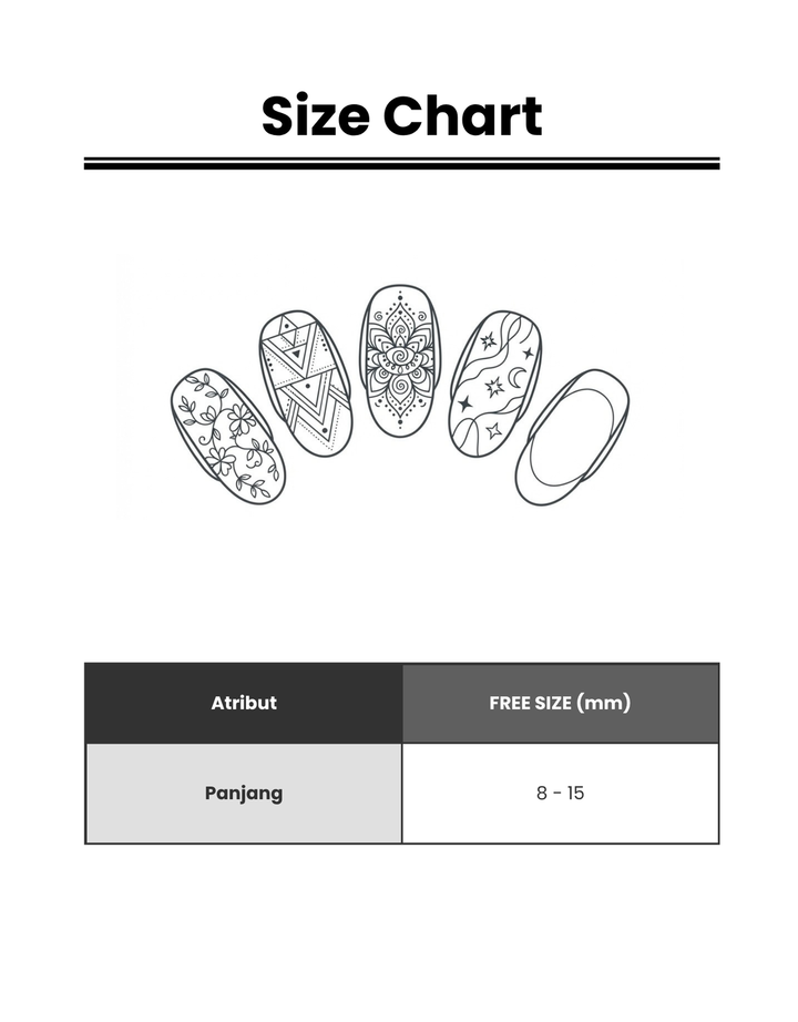 MXM NAIL STICKERS KUKU PALSU 12 ALMOND WANITA