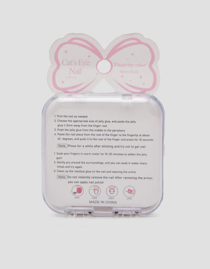 MXM NAIL STICKERS KUKU PALSU CAT EYE WANITA