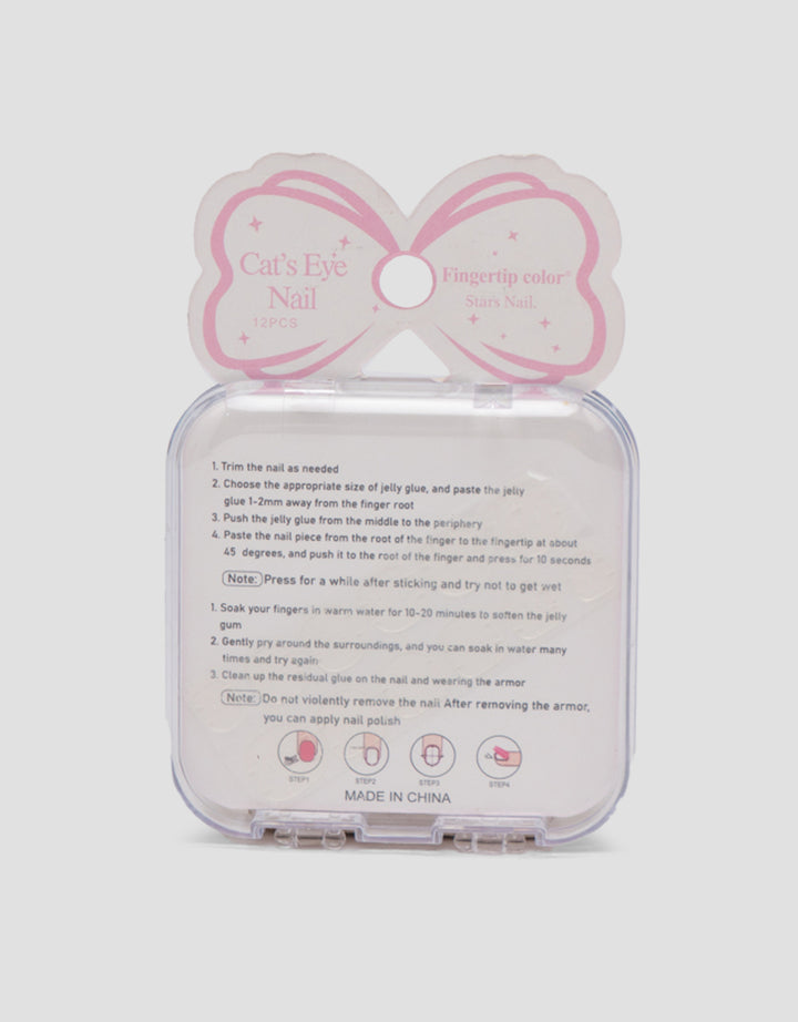 MXM NAIL STICKERS KUKU PALSU CAT EYE WANITA