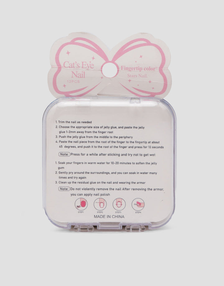MXM NAIL STICKERS KUKU PALSU CAT EYE WANITA