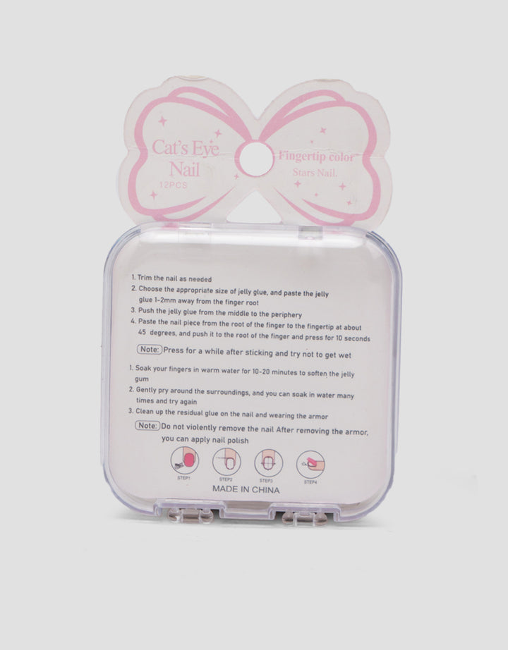 MXM NAIL STICKERS KUKU PALSU CAT EYE WANITA