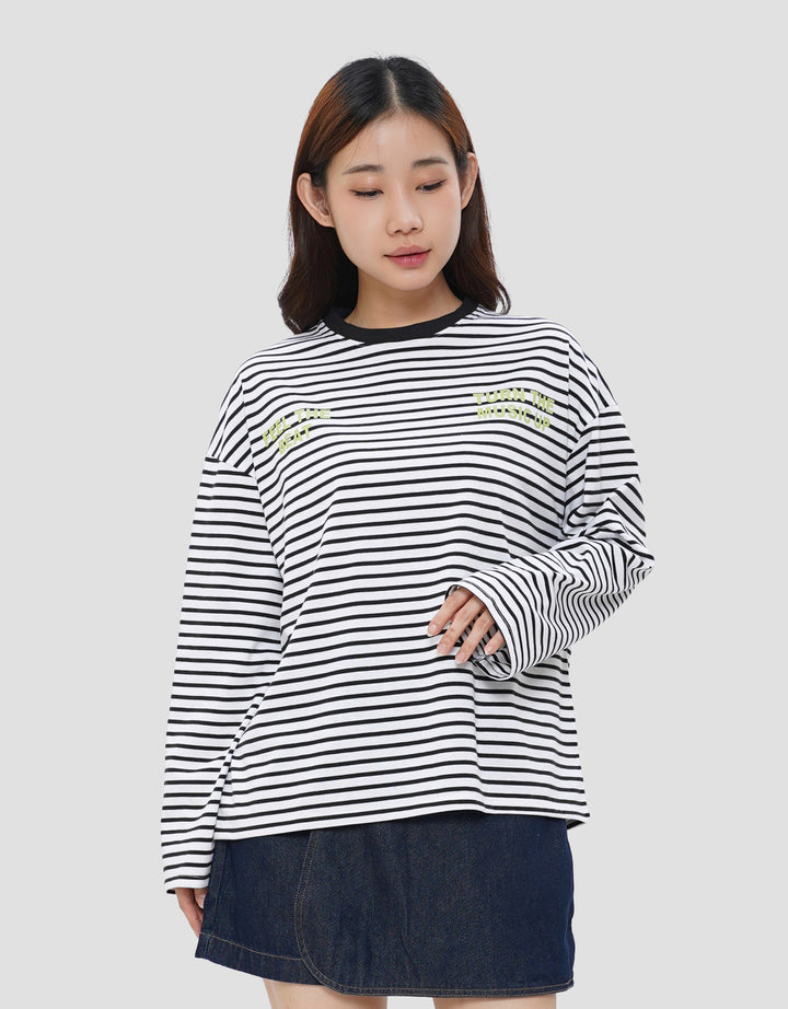 NEVADA FEEL THE BEAT STRIPE KAOS OVERSIZE WANITA