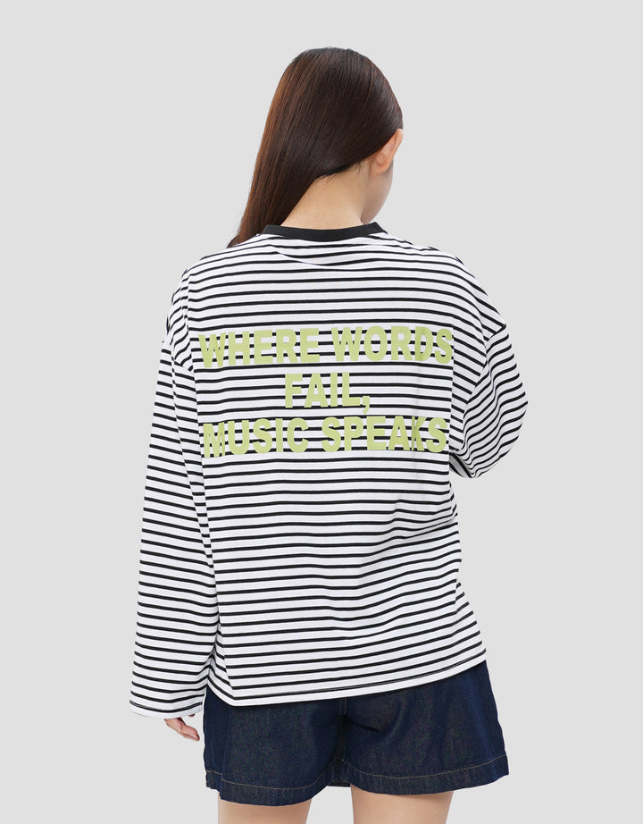 NEVADA FEEL THE BEAT STRIPE KAOS OVERSIZE WANITA