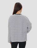 NEVADA BASIC STRIPE KAOS OVERSIZE WANITA