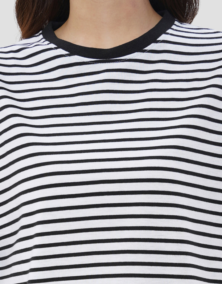 NEVADA BASIC STRIPE KAOS OVERSIZE WANITA