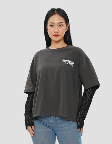 NEVADA LACE BRING UP KAOS OVERSIZE WANITA
