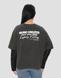 NEVADA LACE BRING UP KAOS OVERSIZE WANITA