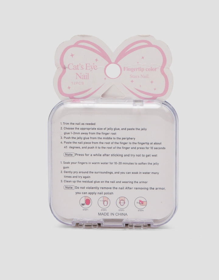 MXM NAIL STICKERS KUKU PALSU CAT EYE WANITA