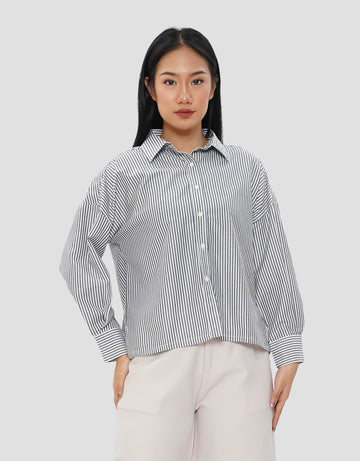 NEVADA STRIPES KEMEJA LENGAN PANJANG WANITA