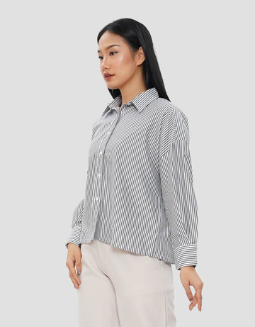NEVADA STRIPES KEMEJA LENGAN PANJANG WANITA