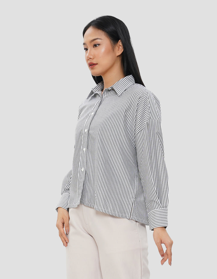 NEVADA STRIPES KEMEJA LENGAN PANJANG WANITA