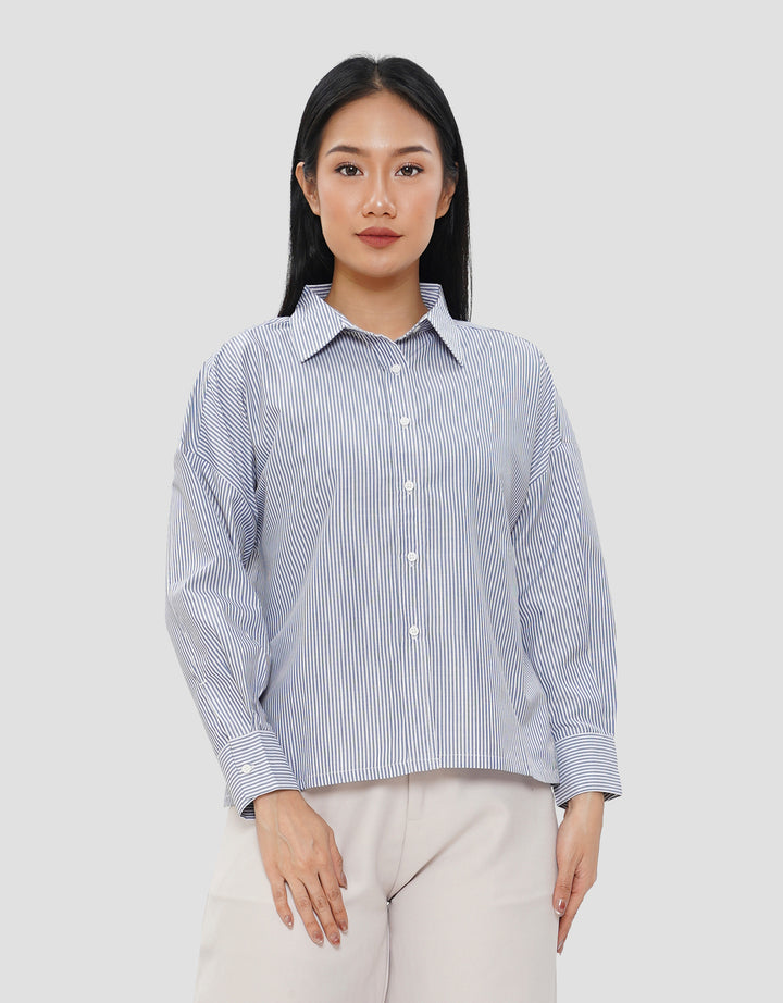 NEVADA STRIPES KEMEJA LENGAN PANJANG WANITA