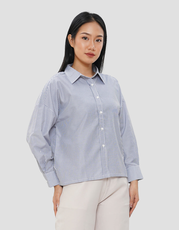 NEVADA STRIPES KEMEJA LENGAN PANJANG WANITA