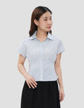 NEVADA STITCH STRIPE KEMEJA WANITA