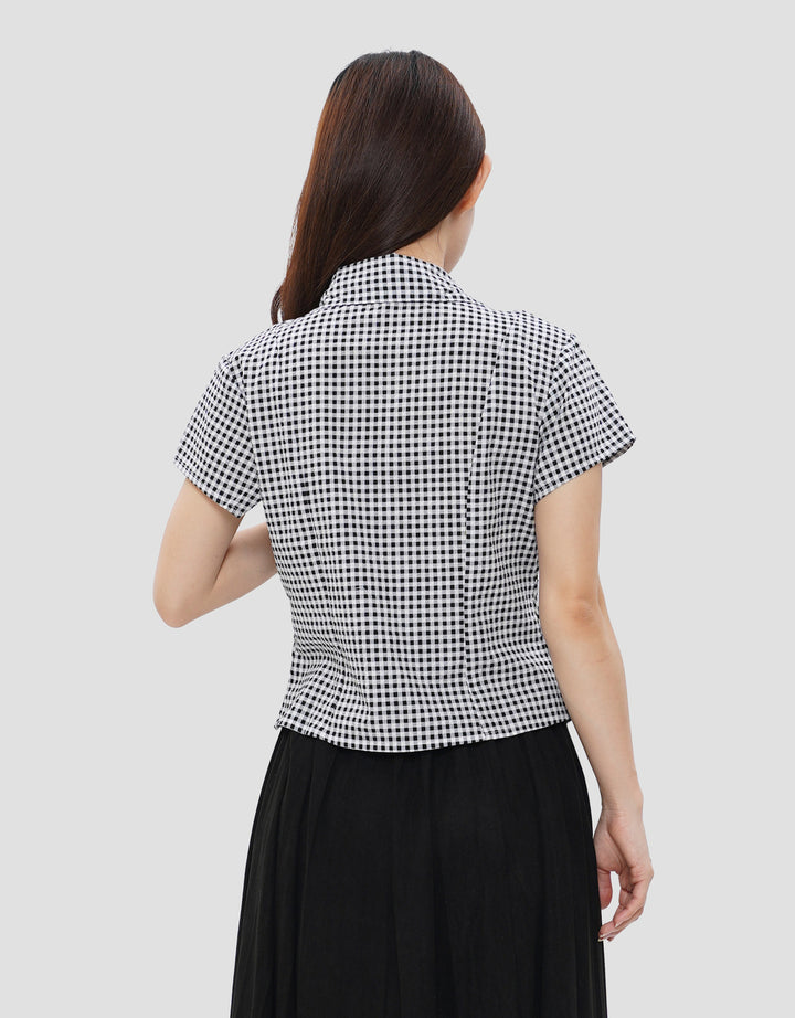 NEVADA STITCH STRIPE KEMEJA WANITA