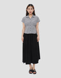 NEVADA STITCH STRIPE KEMEJA WANITA