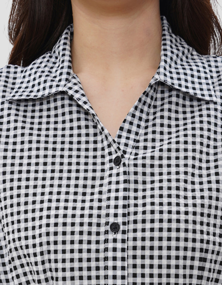 NEVADA STITCH STRIPE KEMEJA WANITA