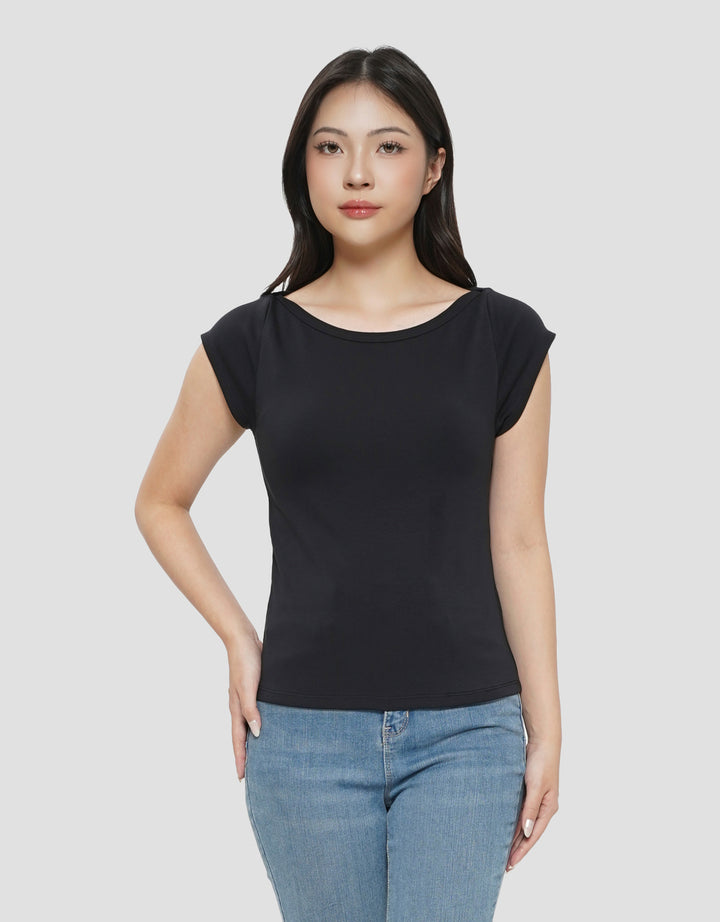 NEVADA RIB BOAT NECK KAOS WANITA