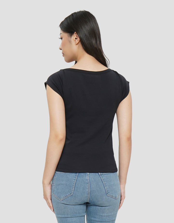 NEVADA RIB BOAT NECK KAOS WANITA