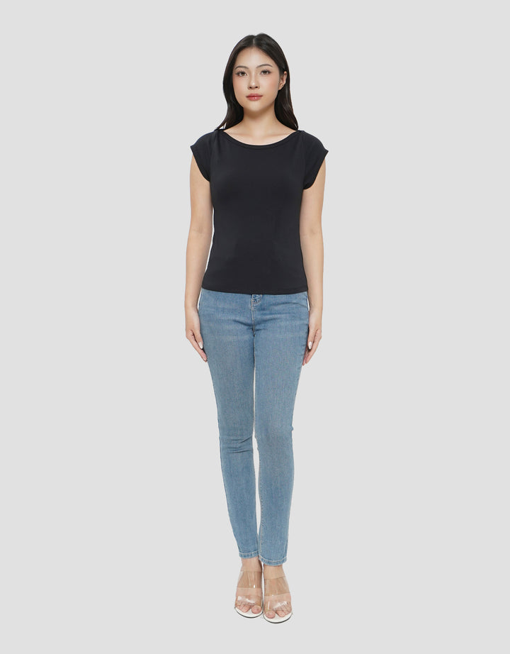NEVADA RIB BOAT NECK KAOS WANITA