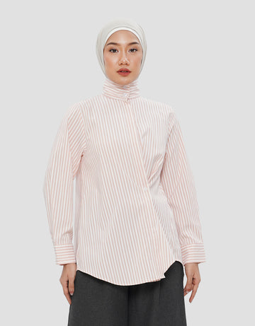 ANNISA FUNNEL NECK KEMEJA LENGAN PANJANG WANITA