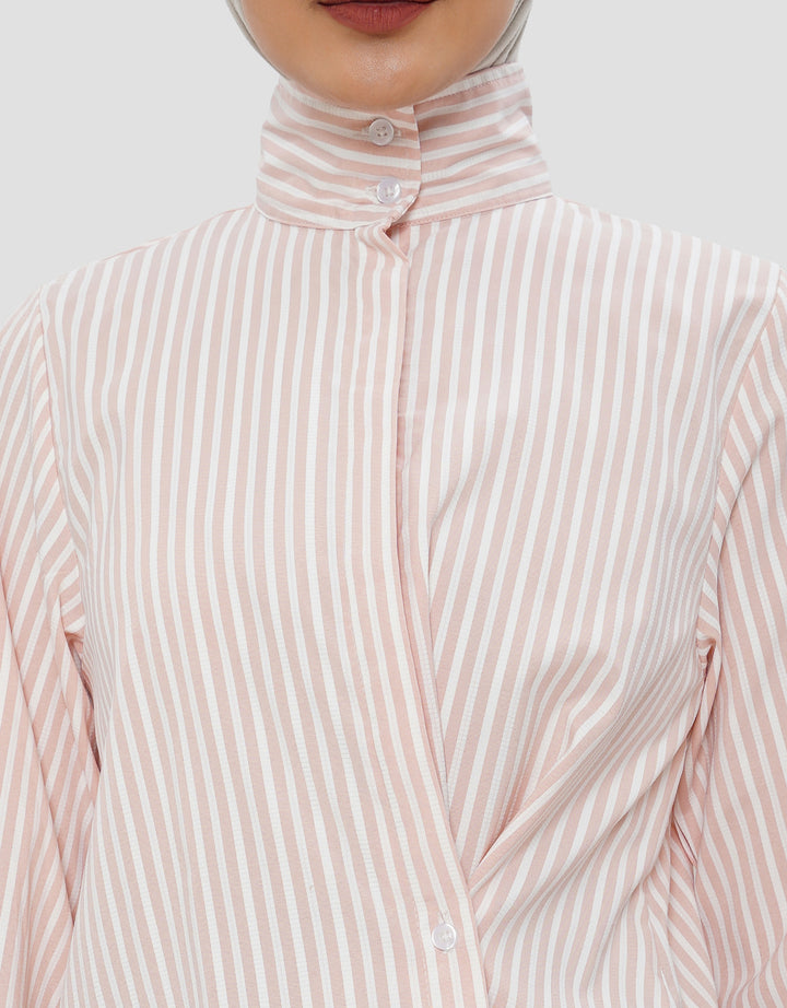 ANNISA FUNNEL NECK KEMEJA LENGAN PANJANG WANITA