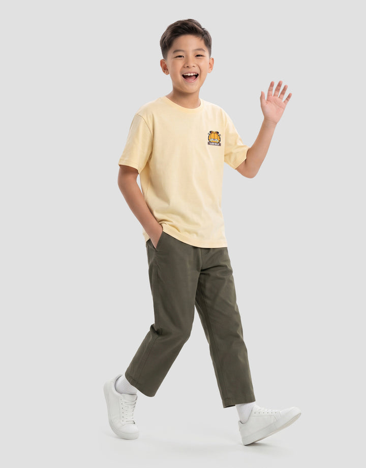 CHARACTER GARFIELD FACE PIZZA LUNCH KAOS ANAK LAKI-LAKI