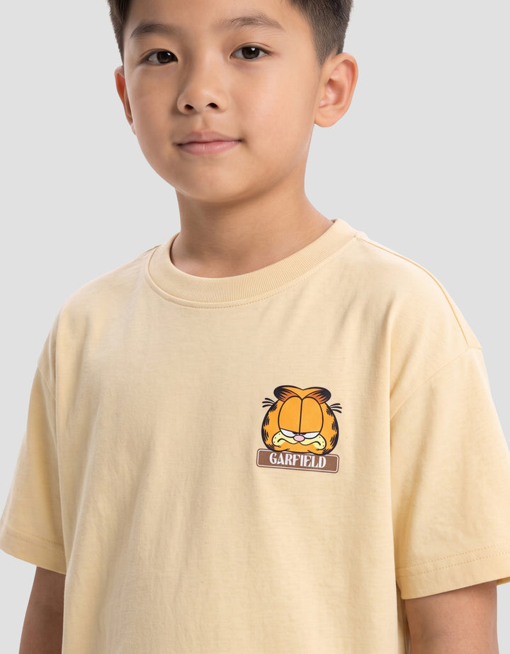 CHARACTER GARFIELD FACE PIZZA LUNCH KAOS ANAK LAKI-LAKI