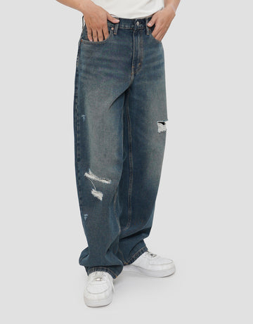 SUKO RIPPED BAGGY CELANA JEANS PRIA