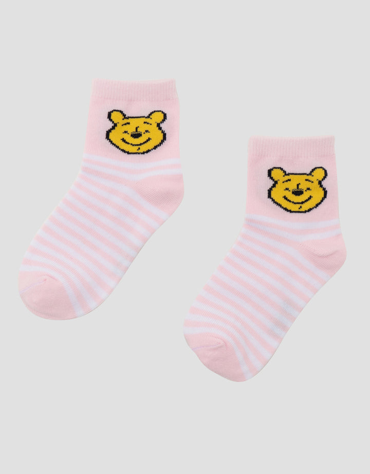 DISNEY POOH STRIPE KAUS KAKI ANAK PEREMPUAN