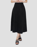 SUKO FLARE SUEDE ROK MIDI WANITA